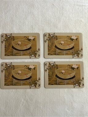 Vintage MMA Metropolitan Museum Of Art Placemats Set of 4 Japanese Goldfish